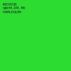 #2CDC30 - Harlequin Color Image