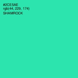 #2CE5AE - Shamrock Color Image