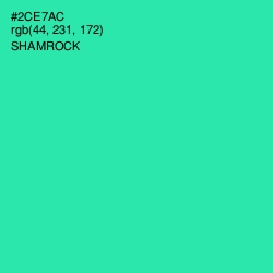 #2CE7AC - Shamrock Color Image