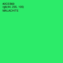 #2CEB69 - Malachite Color Image