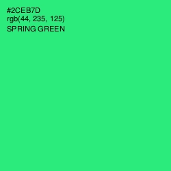 #2CEB7D - Spring Green Color Image