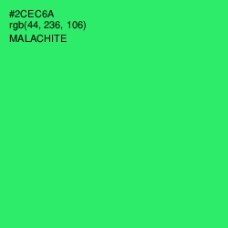 #2CEC6A - Malachite Color Image