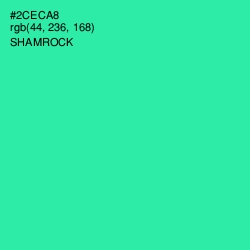 #2CECA8 - Shamrock Color Image