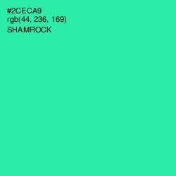 #2CECA9 - Shamrock Color Image