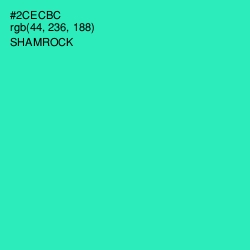 #2CECBC - Shamrock Color Image