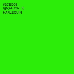 #2CED09 - Harlequin Color Image