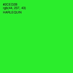 #2CED2B - Harlequin Color Image