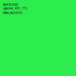 #2CED4D - Malachite Color Image