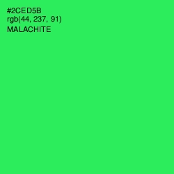 #2CED5B - Malachite Color Image