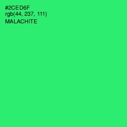 #2CED6F - Malachite Color Image