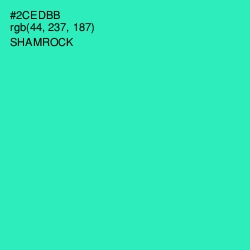 #2CEDBB - Shamrock Color Image