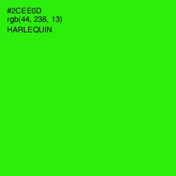 #2CEE0D - Harlequin Color Image