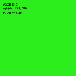 #2CEE1C - Harlequin Color Image