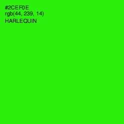 #2CEF0E - Harlequin Color Image