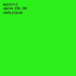 #2CEF1C - Harlequin Color Image