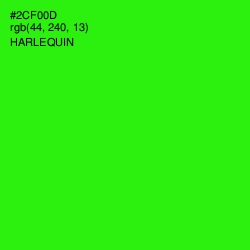#2CF00D - Harlequin Color Image