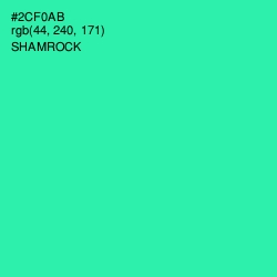 #2CF0AB - Shamrock Color Image