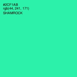 #2CF1AB - Shamrock Color Image