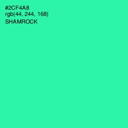 #2CF4A8 - Shamrock Color Image