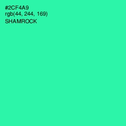 #2CF4A9 - Shamrock Color Image