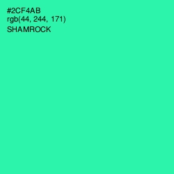 #2CF4AB - Shamrock Color Image