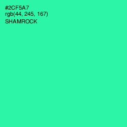 #2CF5A7 - Shamrock Color Image