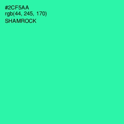 #2CF5AA - Shamrock Color Image