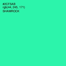 #2CF5AB - Shamrock Color Image