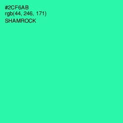 #2CF6AB - Shamrock Color Image
