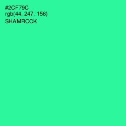 #2CF79C - Shamrock Color Image