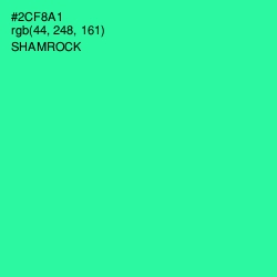 #2CF8A1 - Shamrock Color Image