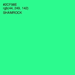 #2CF98E - Shamrock Color Image