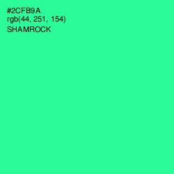 #2CFB9A - Shamrock Color Image