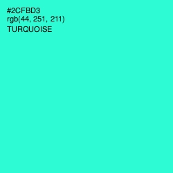 #2CFBD3 - Turquoise Color Image
