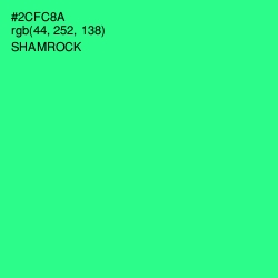 #2CFC8A - Shamrock Color Image