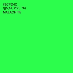 #2CFD4C - Malachite Color Image