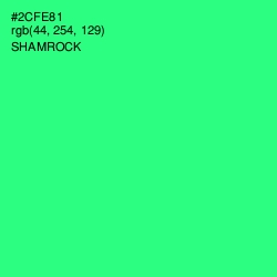 #2CFE81 - Shamrock Color Image