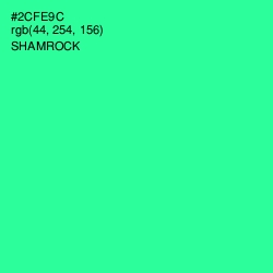 #2CFE9C - Shamrock Color Image