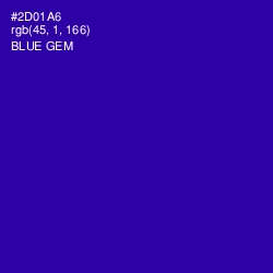 #2D01A6 - Blue Gem Color Image