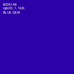 #2D01A8 - Blue Gem Color Image