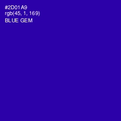 #2D01A9 - Blue Gem Color Image