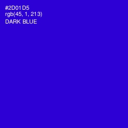 #2D01D5 - Dark Blue Color Image