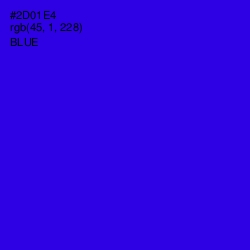 #2D01E4 - Blue Color Image