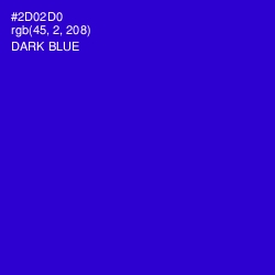 #2D02D0 - Dark Blue Color Image