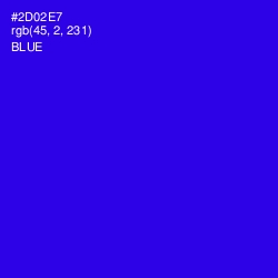 #2D02E7 - Blue Color Image