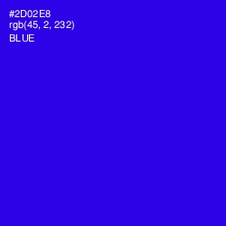 #2D02E8 - Blue Color Image