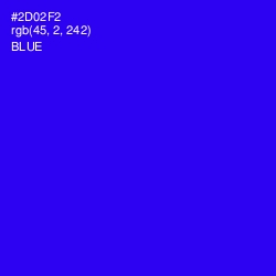 #2D02F2 - Blue Color Image