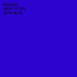 #2D03D0 - Dark Blue Color Image