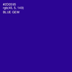 #2D0595 - Blue Gem Color Image