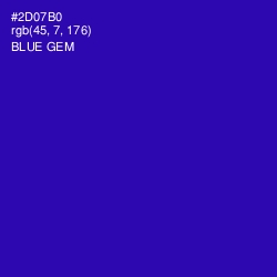 #2D07B0 - Blue Gem Color Image